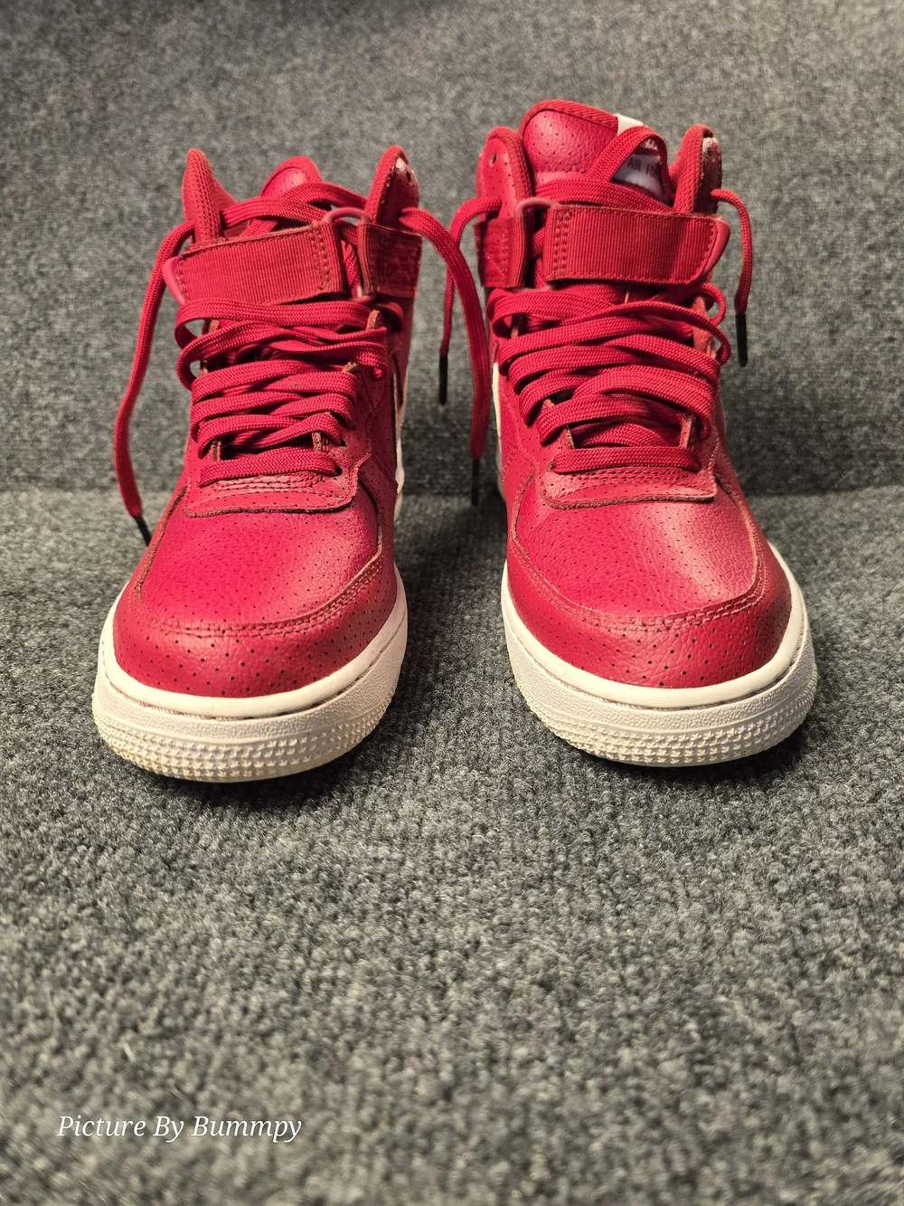 Nike Air Force 1 High 'Gym Red Perforated' Men's Size 8 (315121-606)